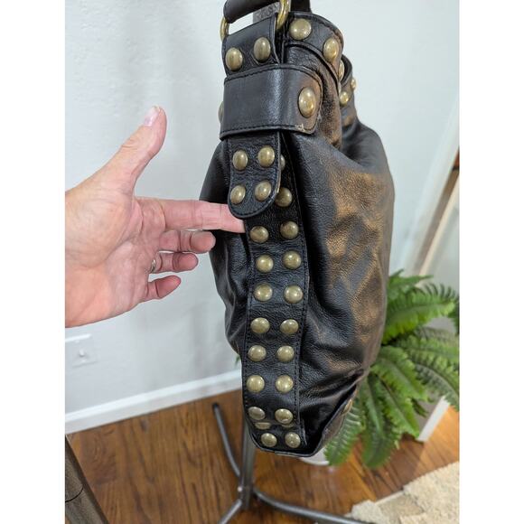 Kooba Leather Black Shoulder Bag with Gold hardware - Picture 3 of 16